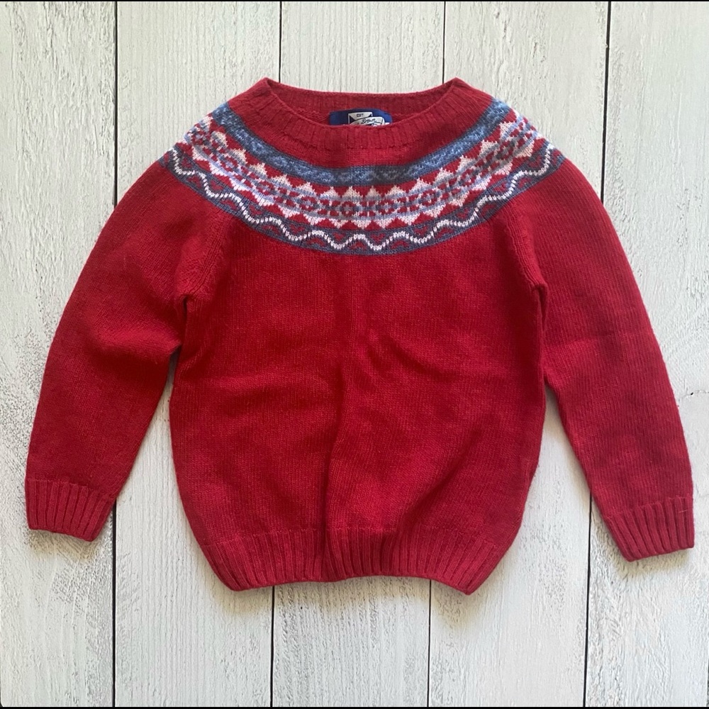 Boys British Fair Isle Sweater, size 4T